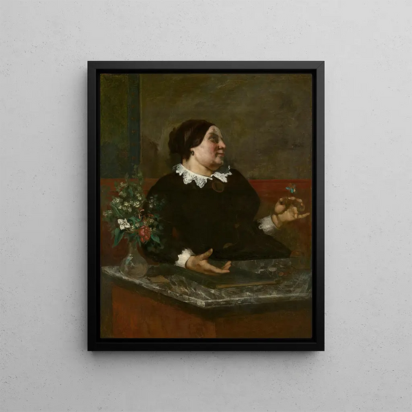 Mme Grégoire - Gustave Courbet — framed artwork on a wall