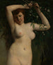 Nude Painting with Flowering Branch - Gustave Courbet — artwork view