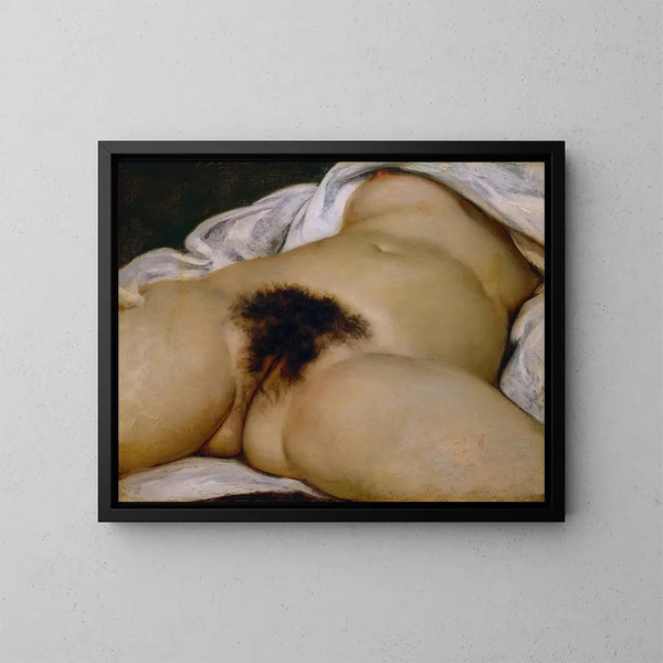 L'Origine du monde - Gustave Courbet — framed artwork on a wall