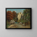 Landscape with Stream and Rock - Gustave Courbet — framed artwork on a wall