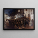 Firefighters running to a fire - Gustave Courbet — framed artwork on a wall