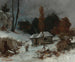 Porteuse de fagots dans un paysage de neige - Gustave Courbet — artwork view