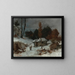 Porteuse de fagots dans un paysage de neige - Gustave Courbet — framed artwork on a wall