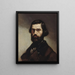 Portrait of Jules Valls - Gustave Courbet — framed artwork on a wall