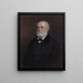 Portrait of Régis Courbet, the artist's father - Gustave Courbet — framed artwork on a wall