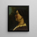 Portrait of a Woman - Gustave Courbet — framed artwork on a wall