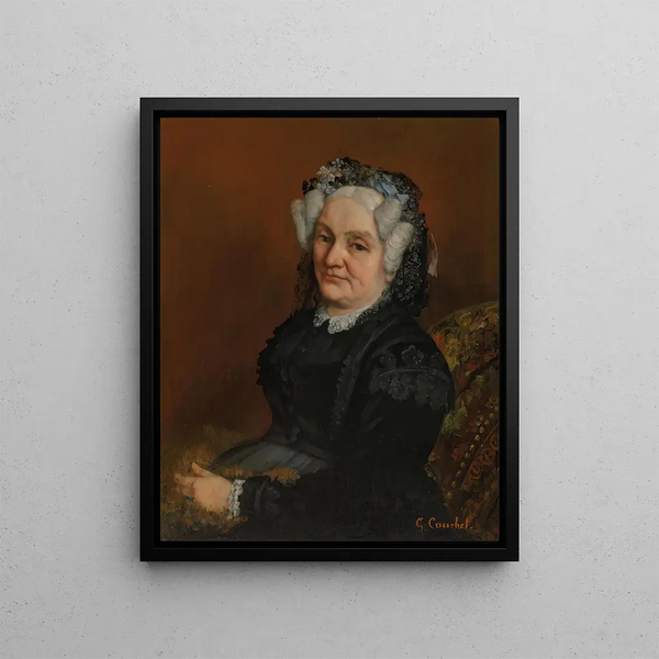 Portrait of Madame Sophie Loiseau - Gustave Courbet — framed artwork on a wall