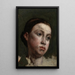 Portrait of a Young Woman - Gustave Courbet — framed artwork on a wall