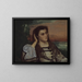 Reverie, portrait of Gabrielle Borreau - Gustave Courbet — framed artwork on a wall