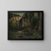 River and Rocks - Gustave Courbet — framed artwork on a wall