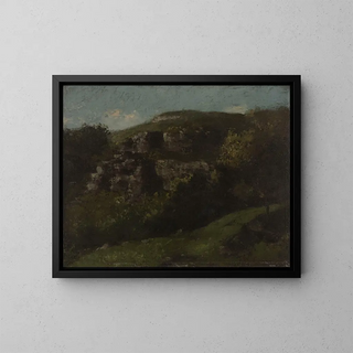 Rochers d'Ornans - Gustave Courbet — framed artwork on a wall