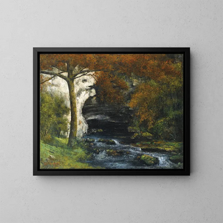 Source de Lison près de Nans - Gustave Courbet — framed artwork on a wall