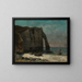 La falaise à Étretat - Gustave Courbet — framed artwork on a wall