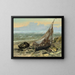 The fishing boat - Gustave Courbet — framed artwork on a wall