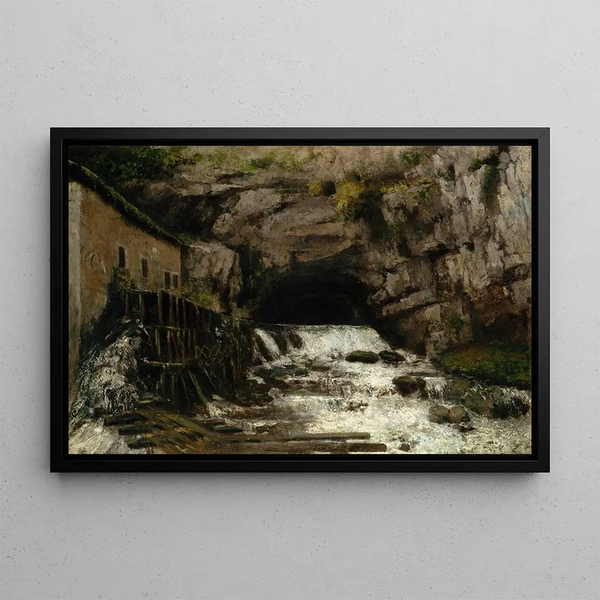 La source de la Loue - Gustave Courbet — framed artwork on a wall