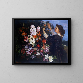 Treillis Painting - Gustave Courbet — framed artwork on a wall