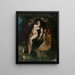 Three Bathers - Gustave Courbet — framed artwork on a wall