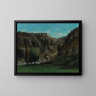 Vallée de la Loue près de Mouthiers-Haute-Pierre - Gustave Courbet — framed artwork on a wall