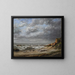 View of a Rough Sea Near a Cliff - Gustave Courbet — framed artwork on a wall