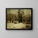 Winter Landscape Painting - Gustave Courbet — framed artwork on a wall