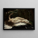 Woman with a Parrot - Gustave Courbet — framed artwork on a wall