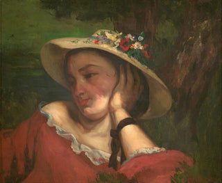 Young girls on the Seine bank, fragment of a painting - Gustave Courbet — artwork view