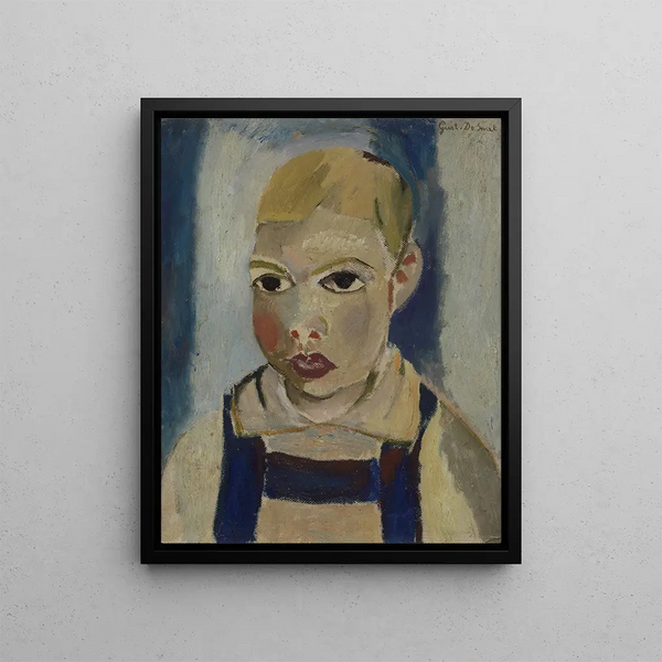 Head of a Child - Gustave De Smet — framed artwork on a wall
