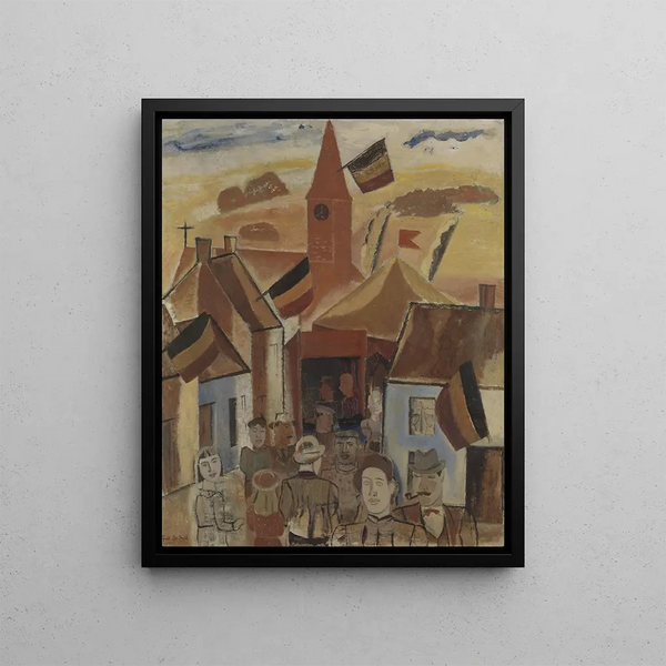 Village Fair Painting - Gustave De Smet — framed artwork on a wall