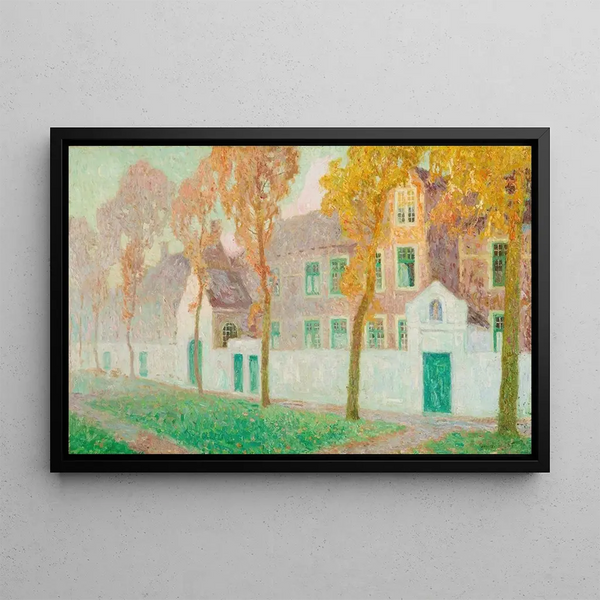 The Beguinage, Bruges - Gustave De Smet — framed artwork on a wall