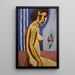 Nude Woman with Bouquet of Flowers - Gustave De Smet — framed artwork on a wall