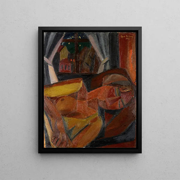 Woman Sleeping - Gustave De Smet — framed artwork on a wall
