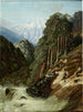 Alpine landscape with Beck - Gustave Doré — artwork view