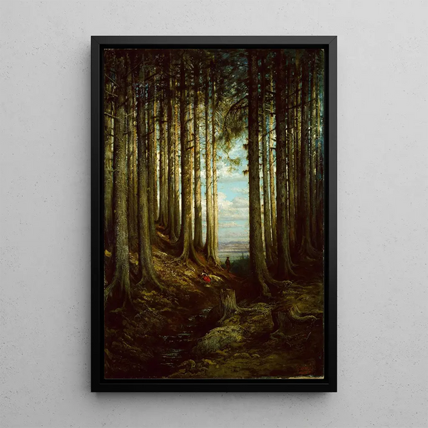 Alpine scene - Gustave Doré — framed artwork on a wall
