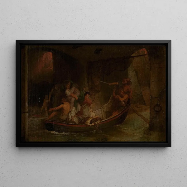 Fire of Rome - Gustave Doré — framed artwork on a wall