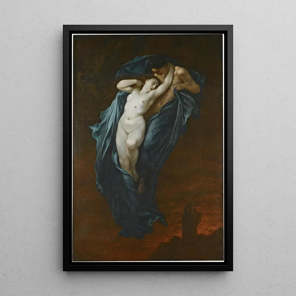 Paolo and Francesca da Rimini - Gustave Doré — framed artwork on a wall