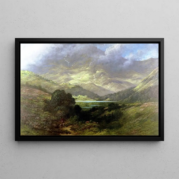 High Lands of Scotland - Gustave Doré — framed artwork on a wall