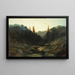 Stream in the Mountains at Dusk - Gustave Doré — framed artwork on a wall