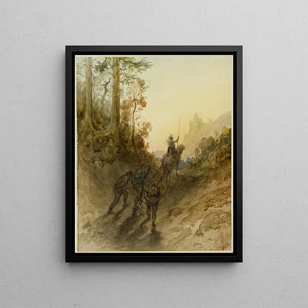 Les géants sont capturés - Gustave Doré — framed artwork on a wall