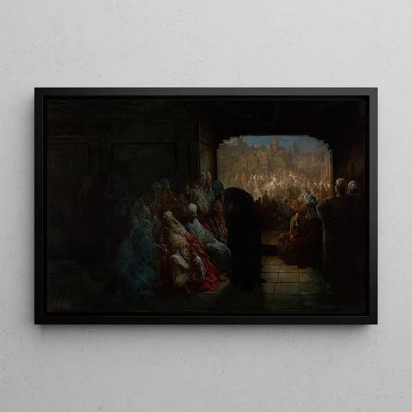 La Maison de Caïphe - Gustave Doré — framed artwork on a wall
