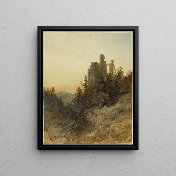 The Princess Is Held Captive - Gustave Doré — framed artwork on a wall