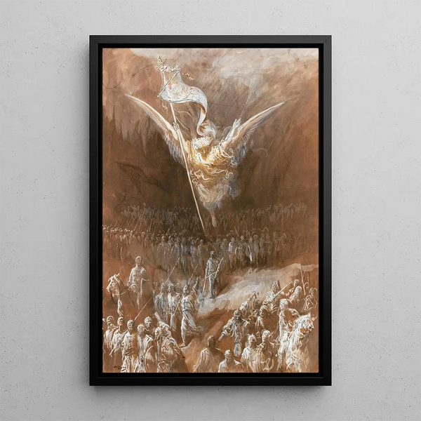 The Path to Jerusalem - Gustave Doré — framed artwork on a wall