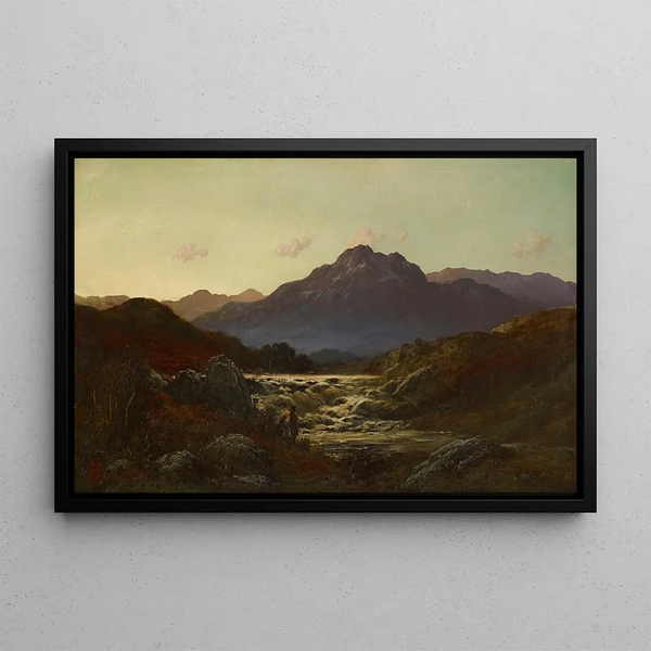 Torrent dans les Highlands - Gustave Doré — framed artwork on a wall