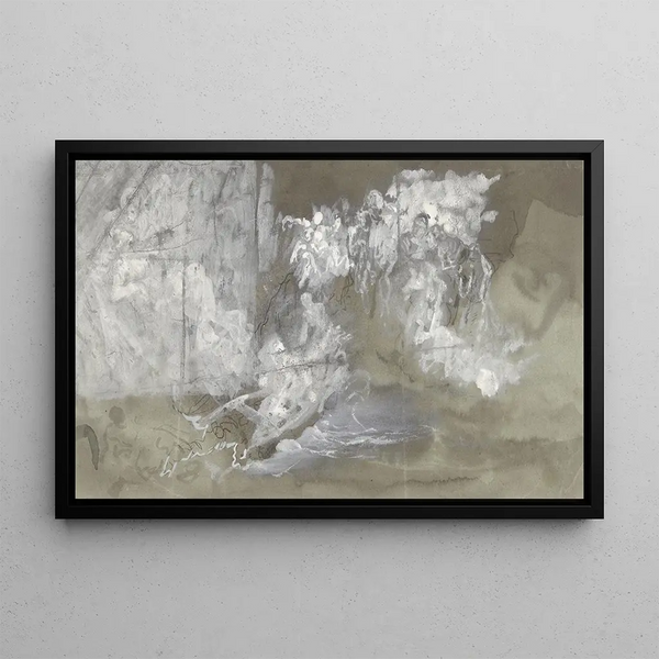 Cloud in which figures float - Gustave Doré — framed artwork on a wall