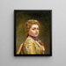 a lady in a golden dress - Gustave Jean Jacquet — framed artwork on a wall