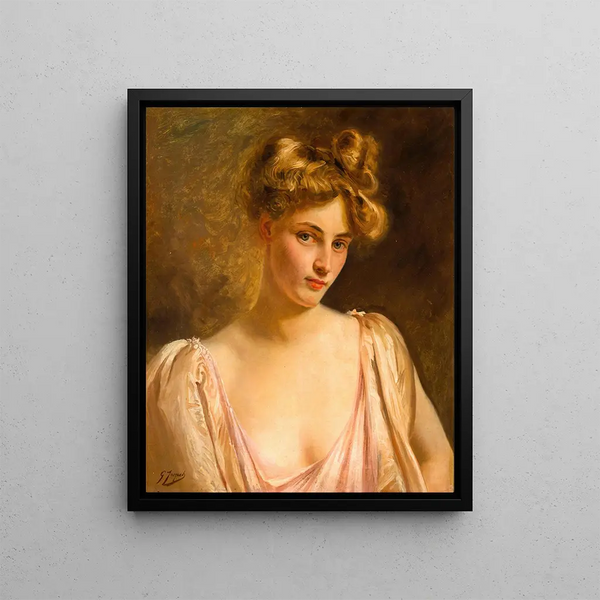 A Blonde Beauty - Gustave Jean Jacquet — framed artwork on a wall