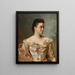 A portrait of a lady in pink - Gustave Jean Jacquet — framed artwork on a wall