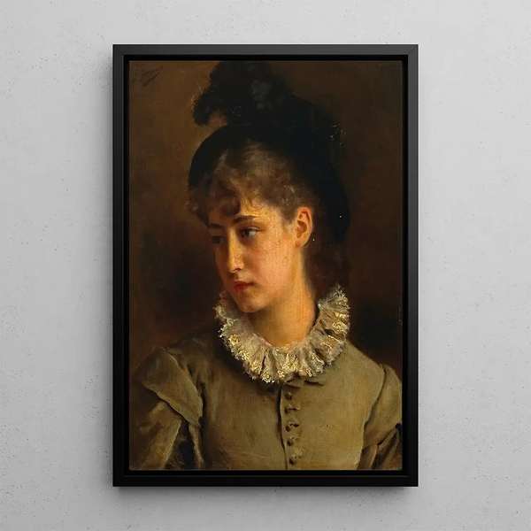 A Solemn Beauty - Gustave Jean Jacquet — framed artwork on a wall