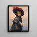 Dame au chapeau - Gustave Jean Jacquet — framed artwork on a wall