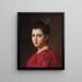 Woman in a Red Dress - Gustave Jean Jacquet — framed artwork on a wall