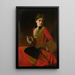 Young girl in riding outfit - Gustave Jean Jacquet — framed artwork on a wall